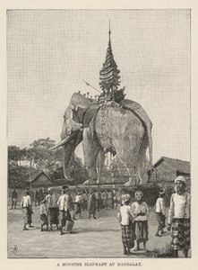 A Monster Elephant at Mandalay by Amedee Forestier